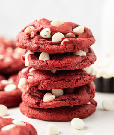cookies stacked on a white surface