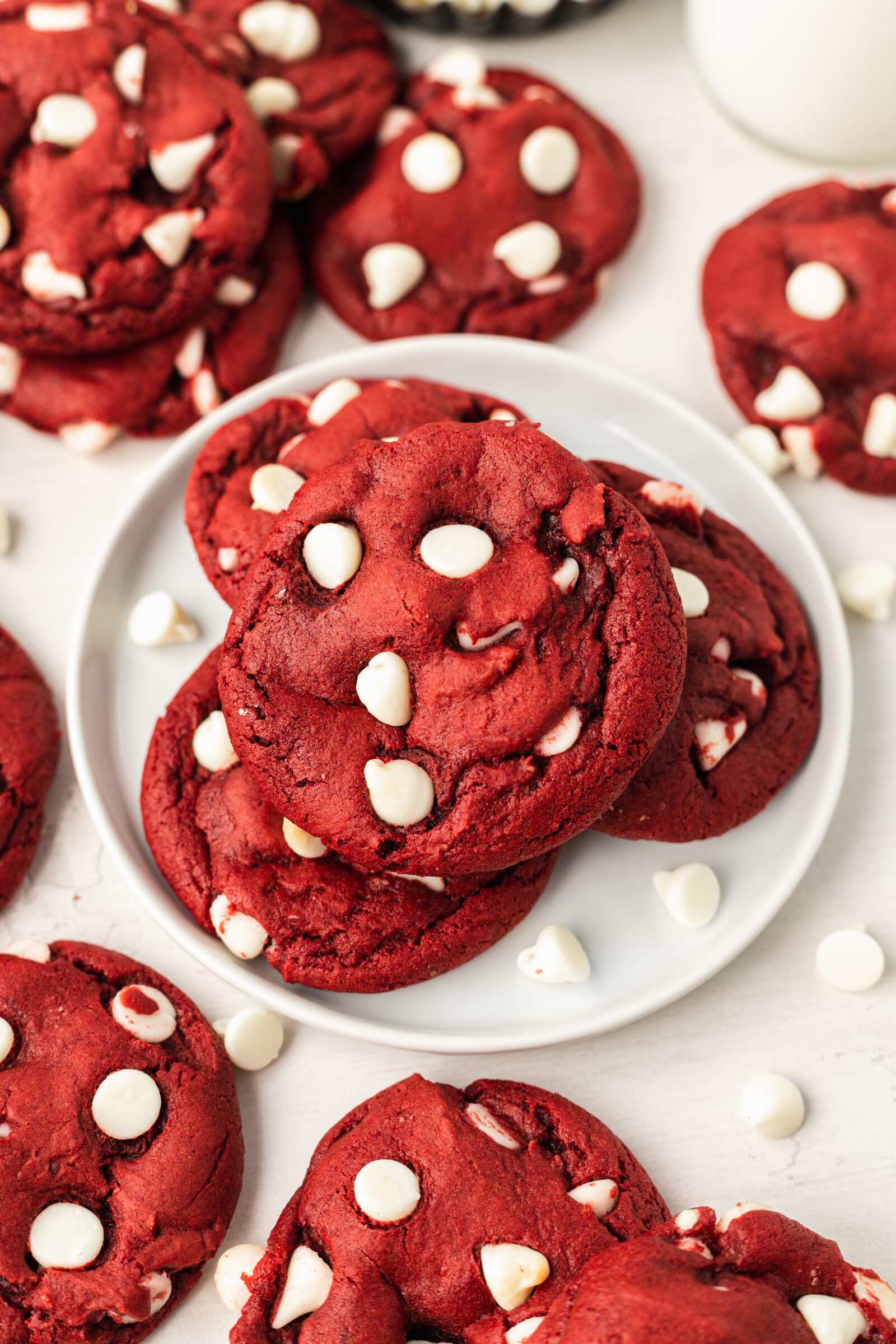 cookies on a white surface