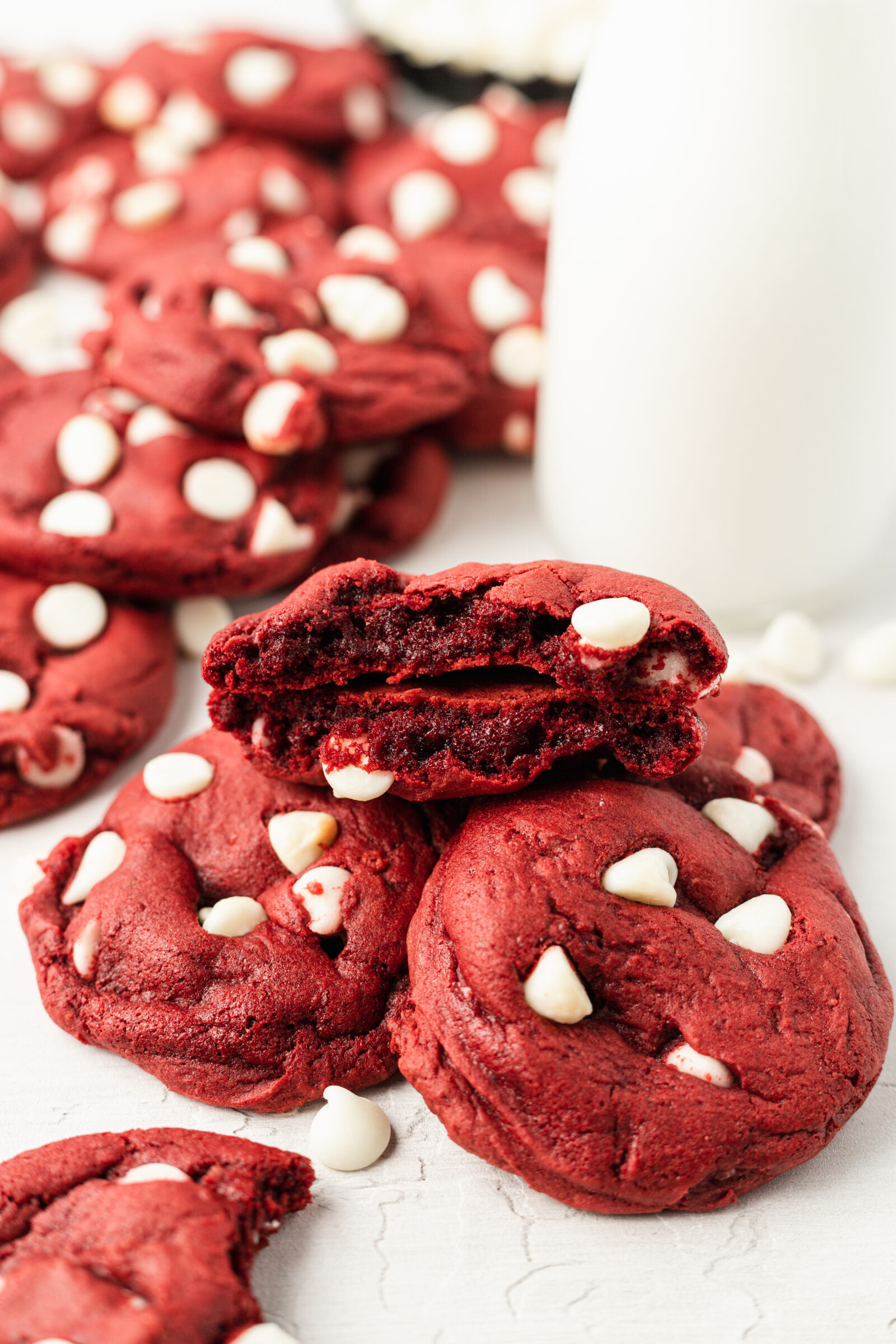 cookies on a white surface