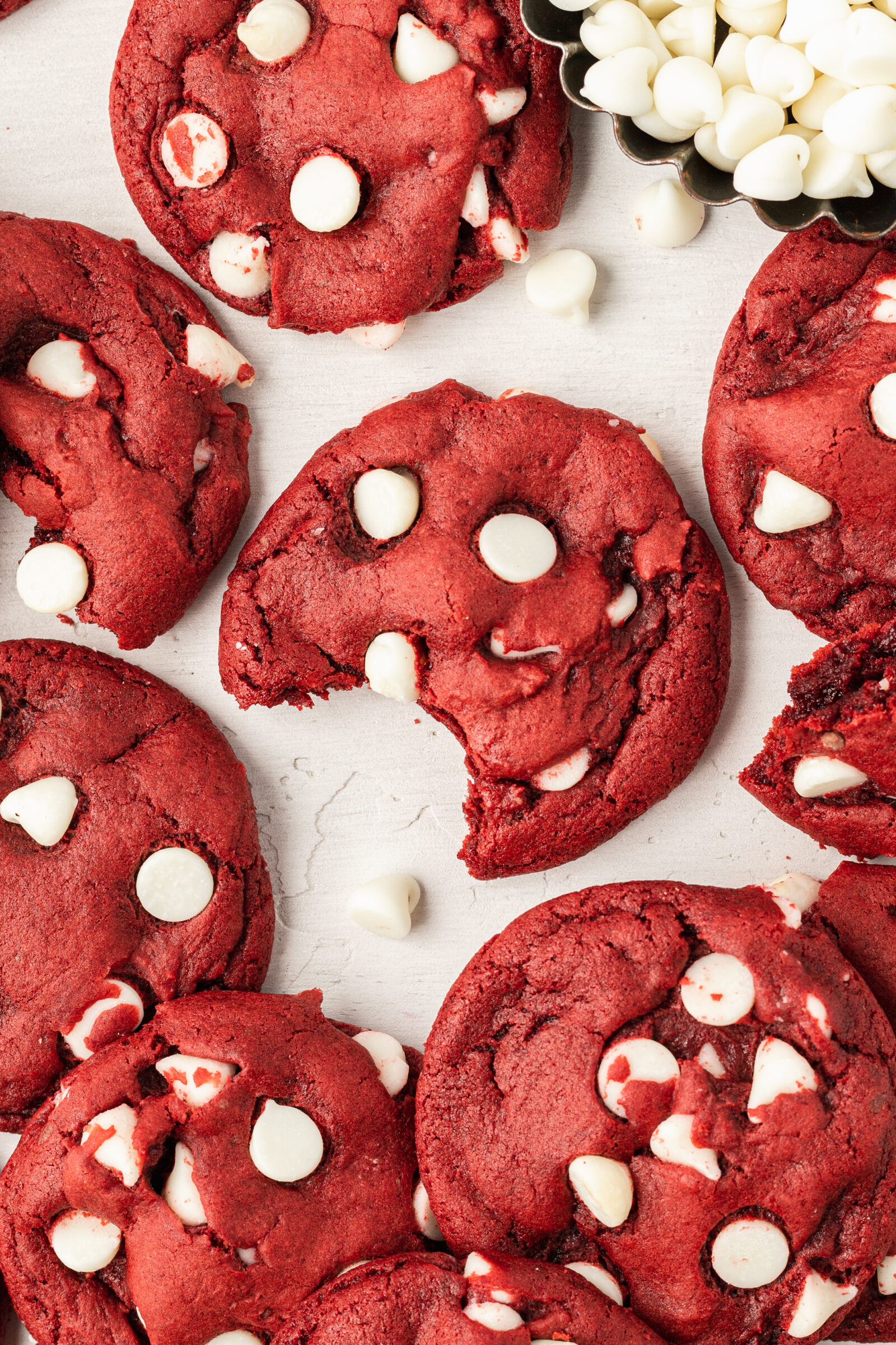 cookies on a white surface