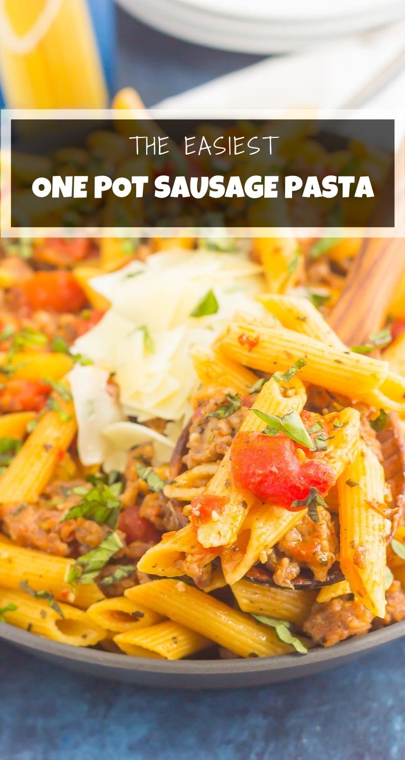 OnePot Italian Sausage Pasta Recipe Pumpkin 'N Spice