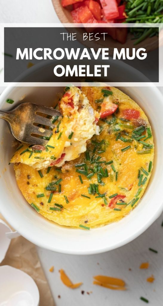 omelet in a white mug