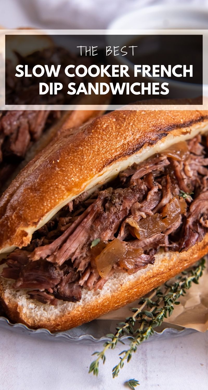 Slow Cooker French Dip Sandwiches - Pumpkin 'N Spice