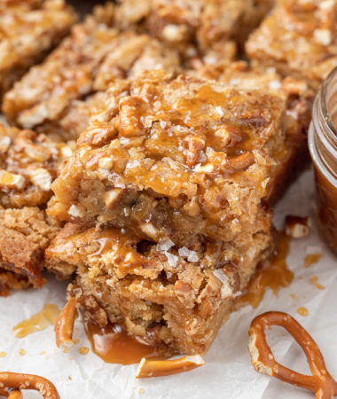 blondies on a white surface