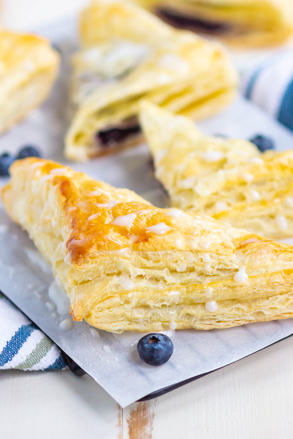 Blueberry Puff Pastry - Pies and Tacos