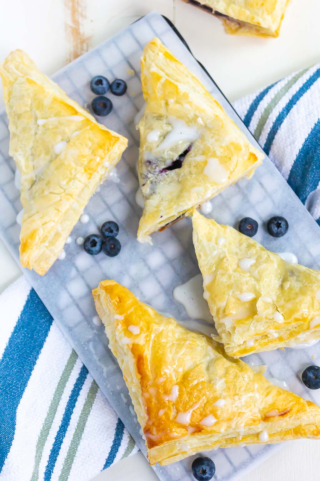 turnovers on a wire rack