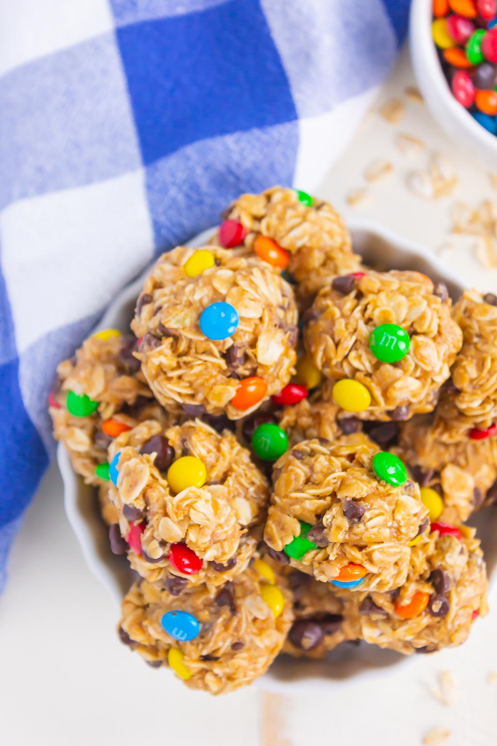 energy bites in a white bowl