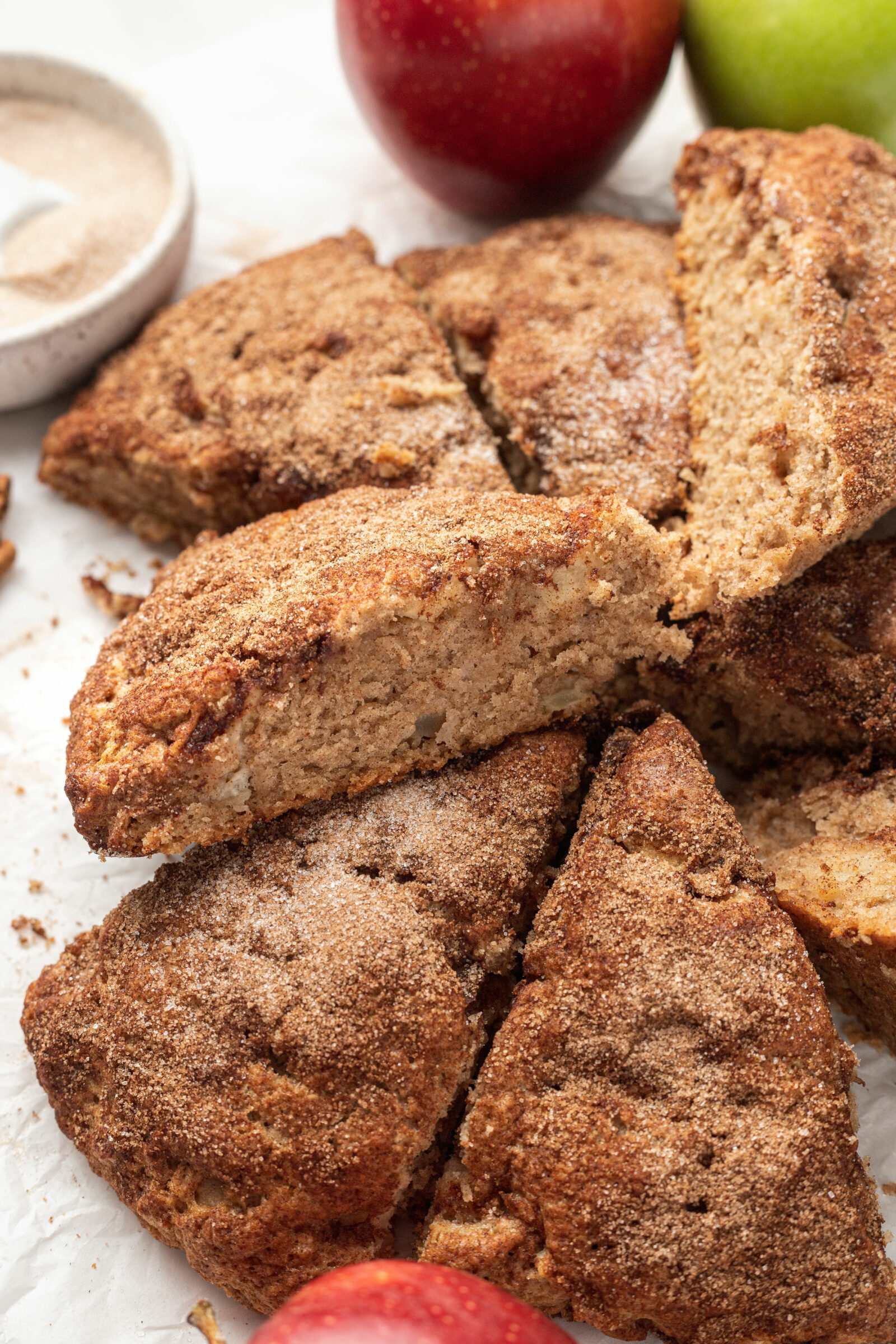 scones on a white surface