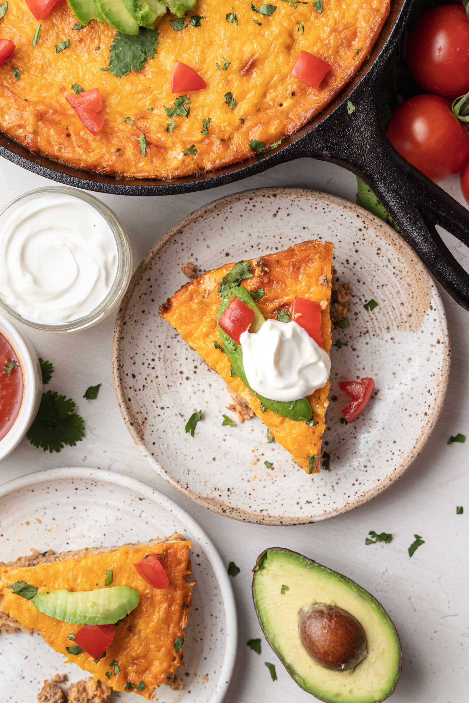 taco egg bake on a plate