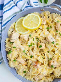 pasta in a skillet