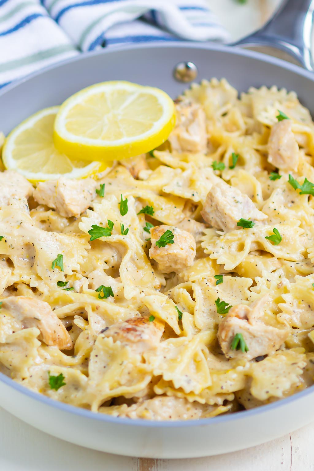 pasta in a skillet