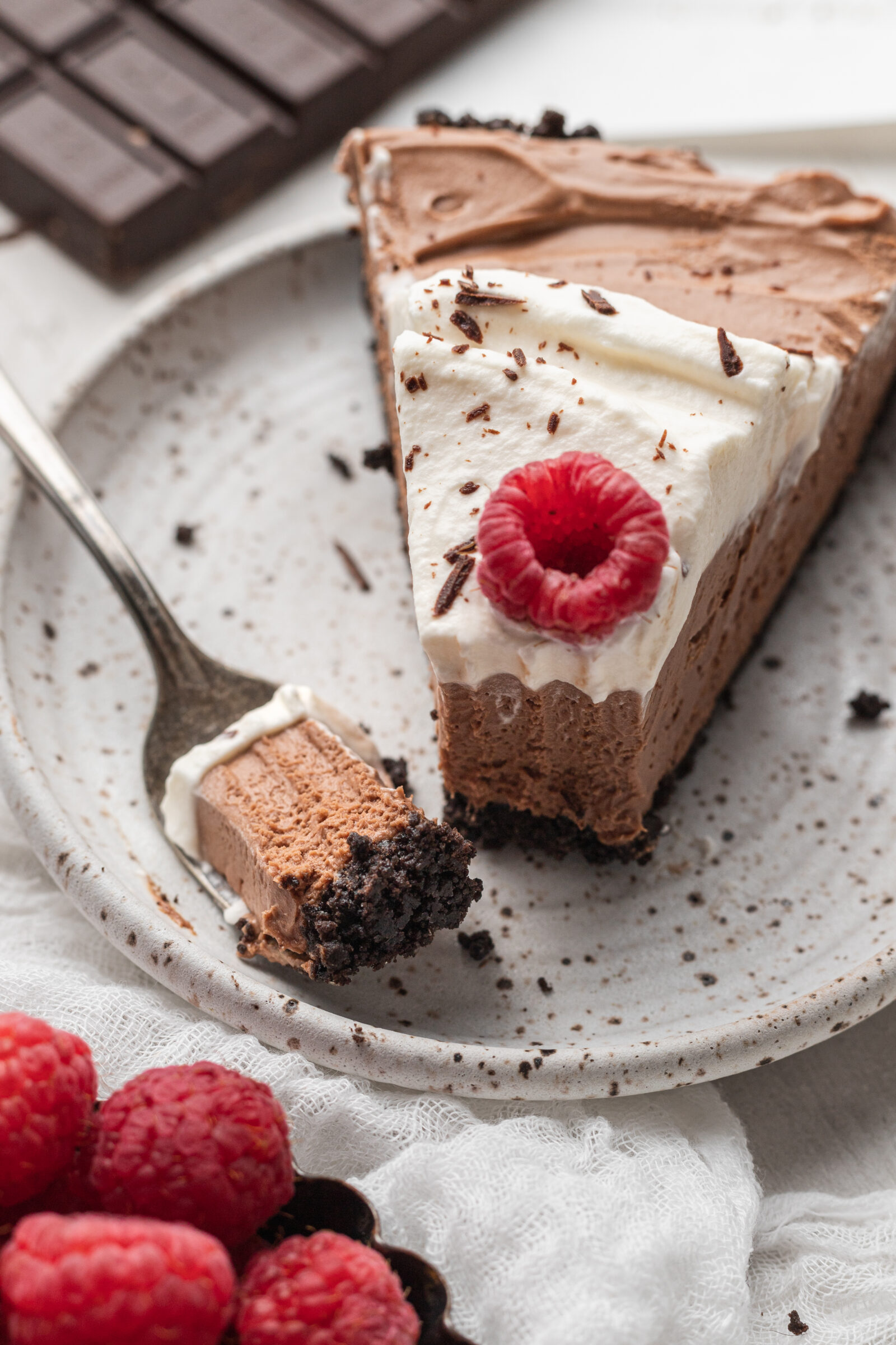 cheesecake on a white plate