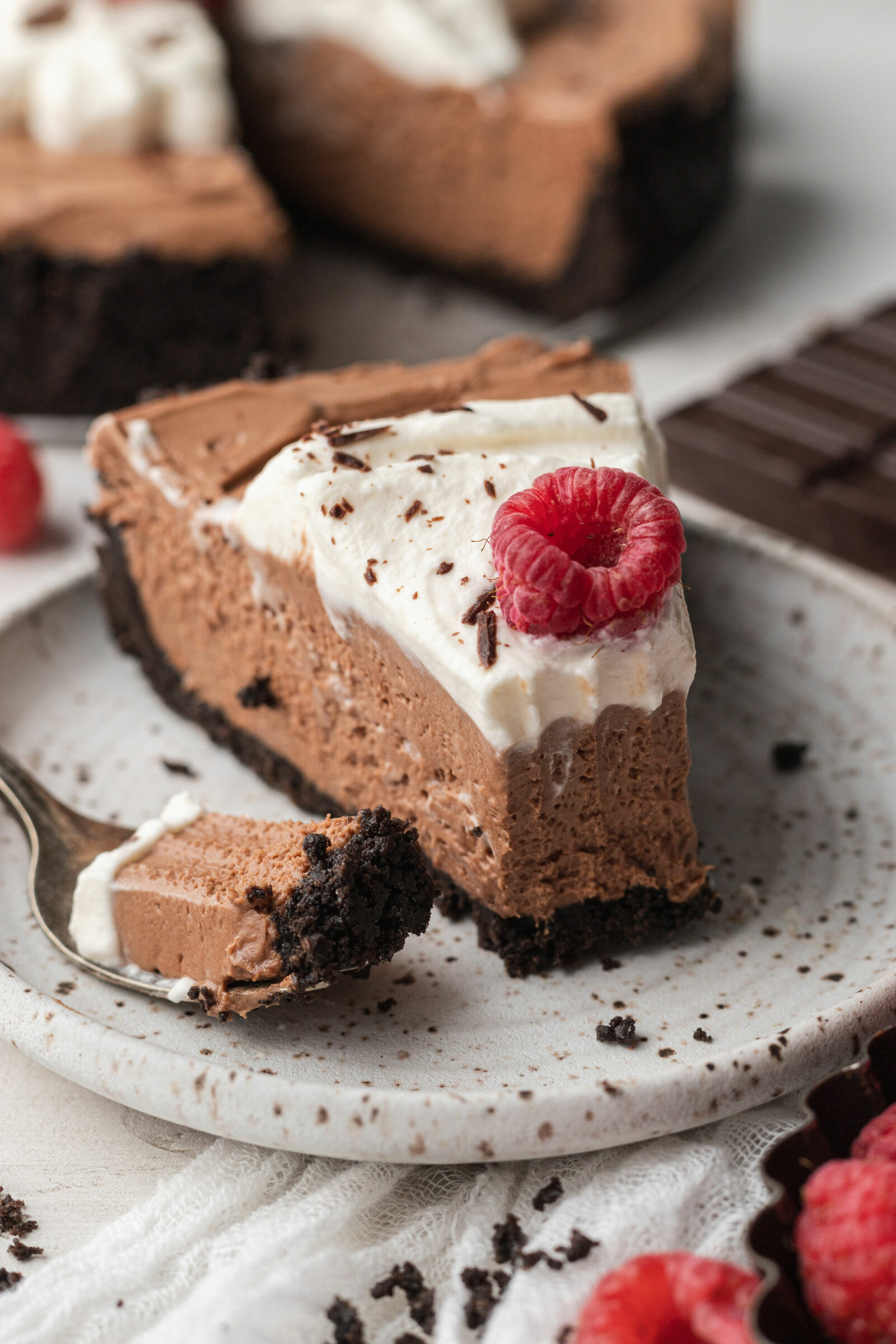 cheesecake on a white plate