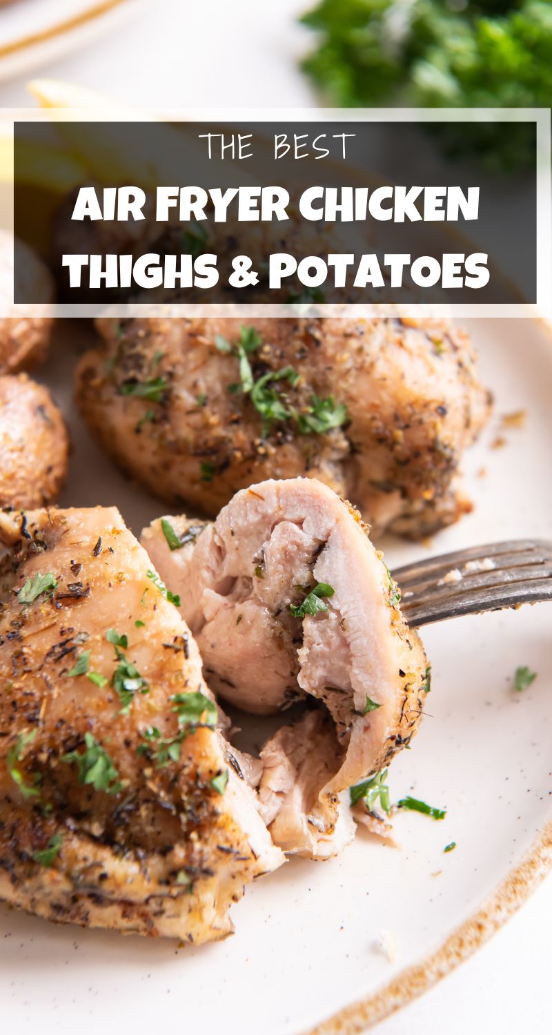 Air Fryer Chicken Thighs and Potatoes Pumpkin 'N Spice