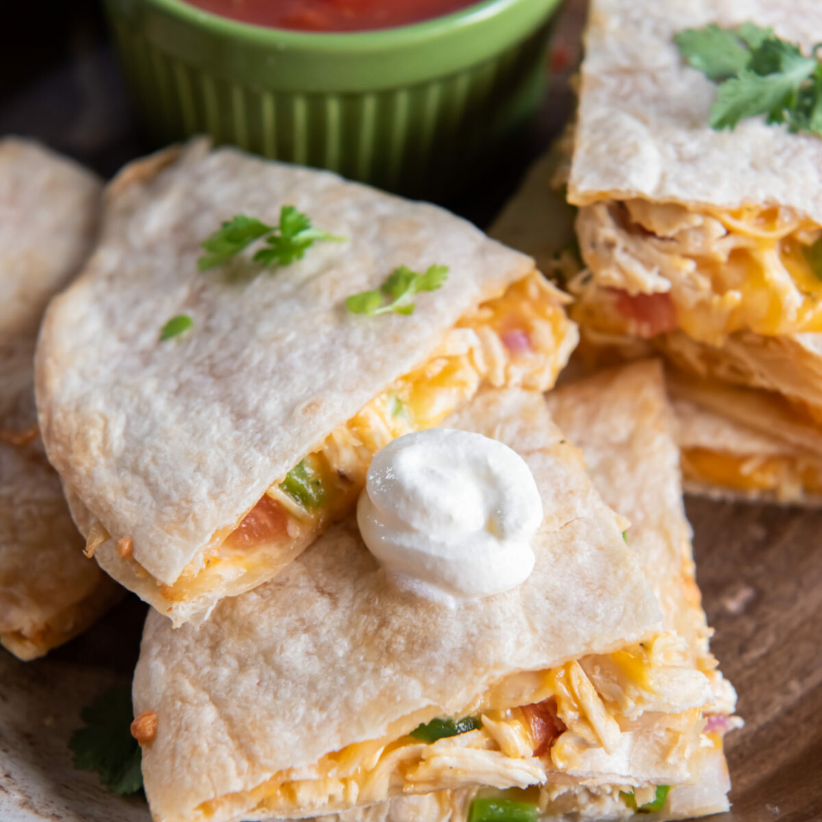 quesadillas on a plate