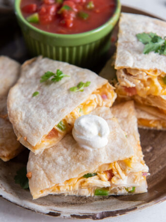 quesadillas on a plate