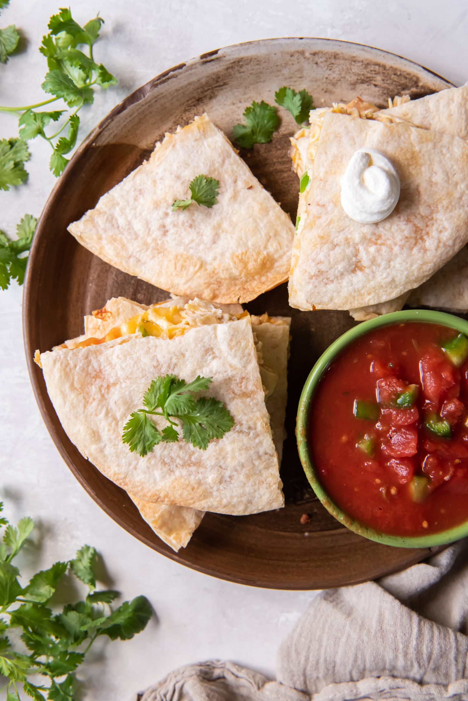 quesadillas on a plate