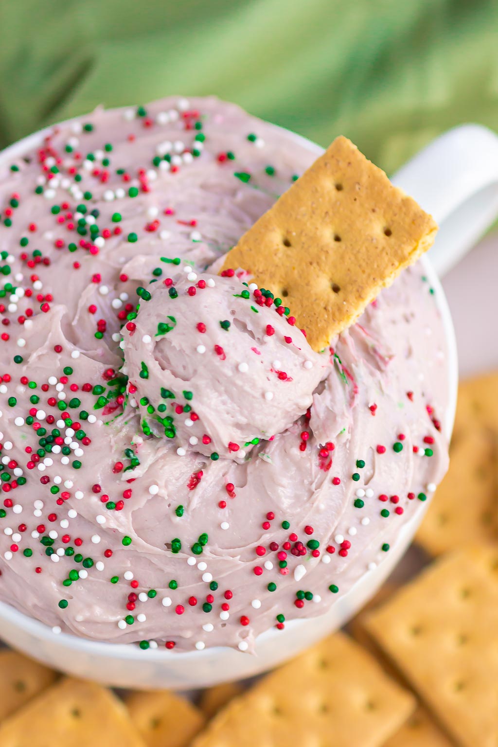 dip in a white bowl