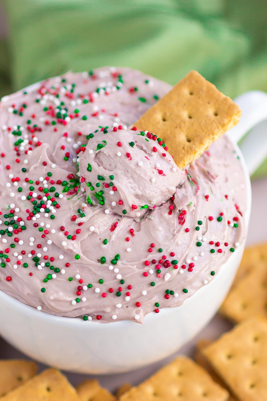 dip in a white bowl