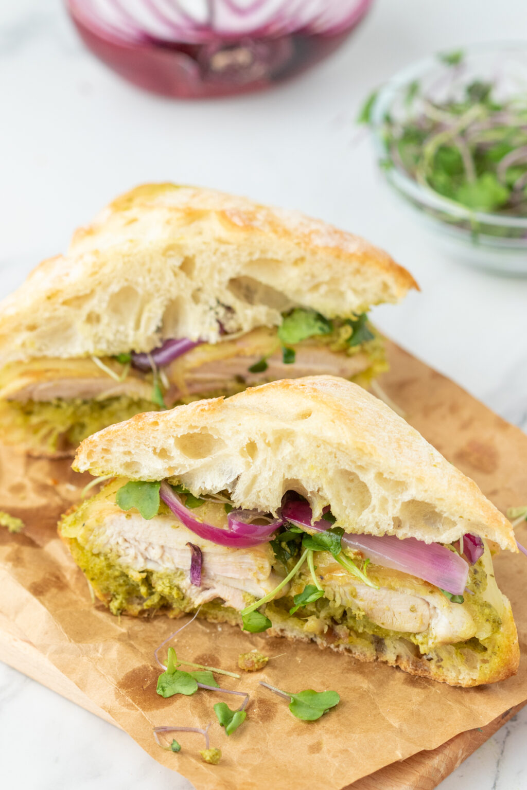 Pesto Chicken Sandwich Pumpkin 'N Spice