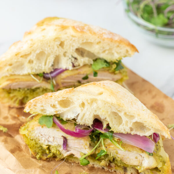 Pesto Chicken Sandwich Pumpkin 'N Spice