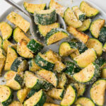 zucchini on a white plate