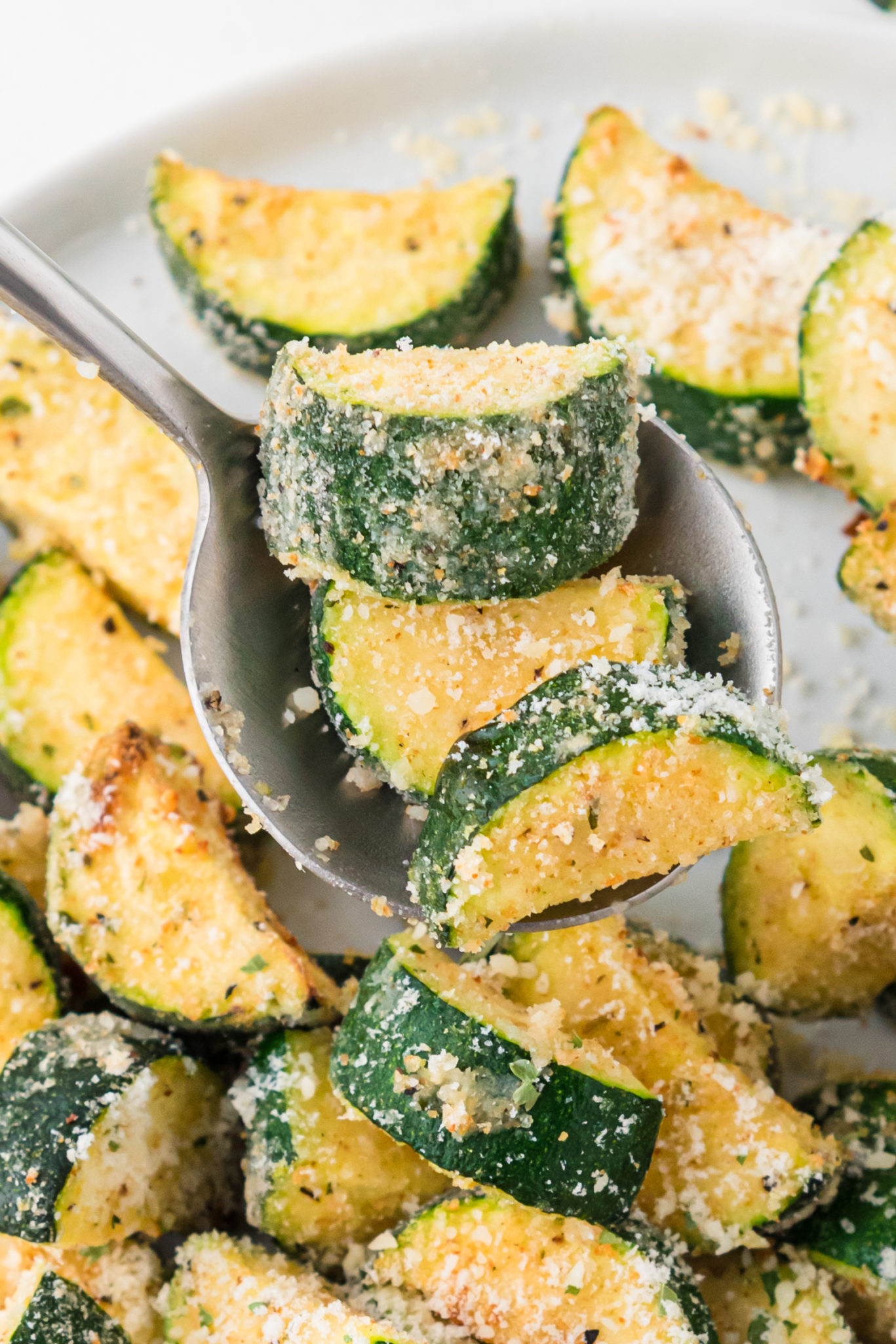 zucchini on a white plate