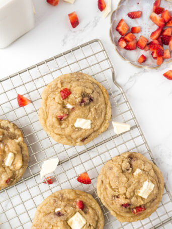 cookies on a wire rack