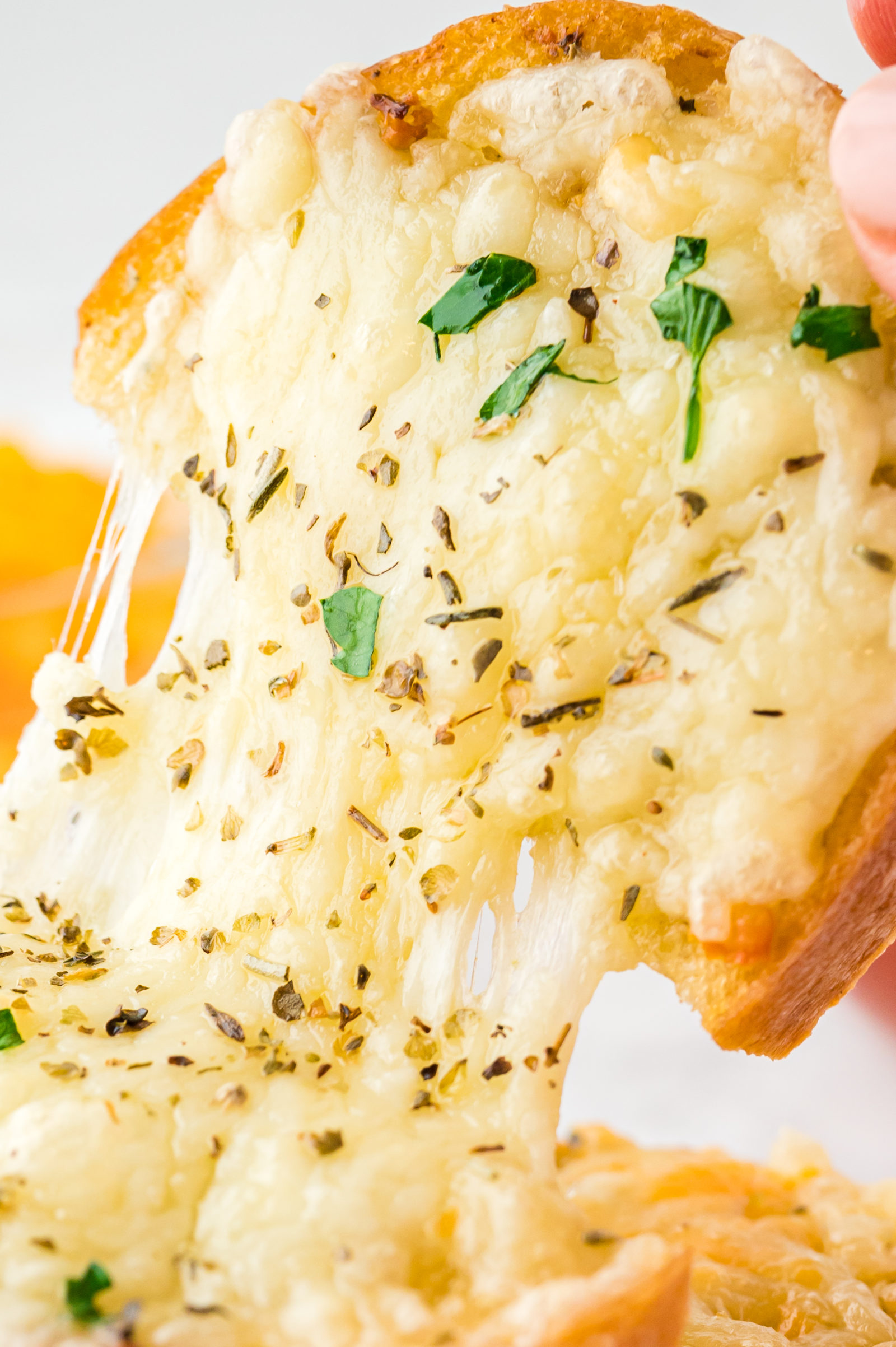 garlic bread with melty cheese