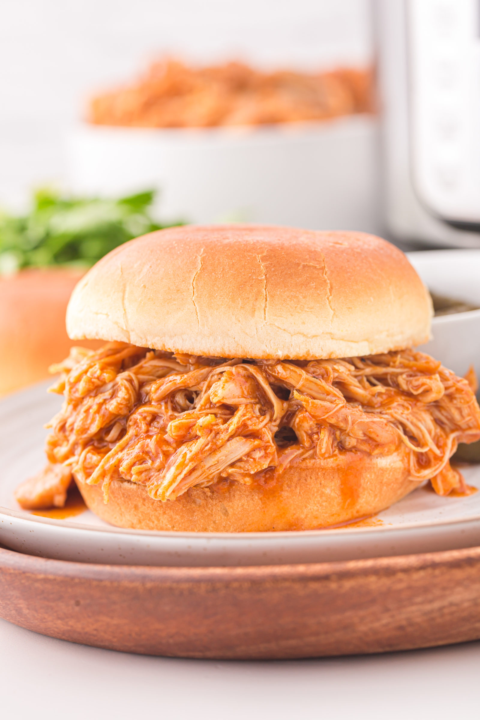 bbq chicken on hamburger buns