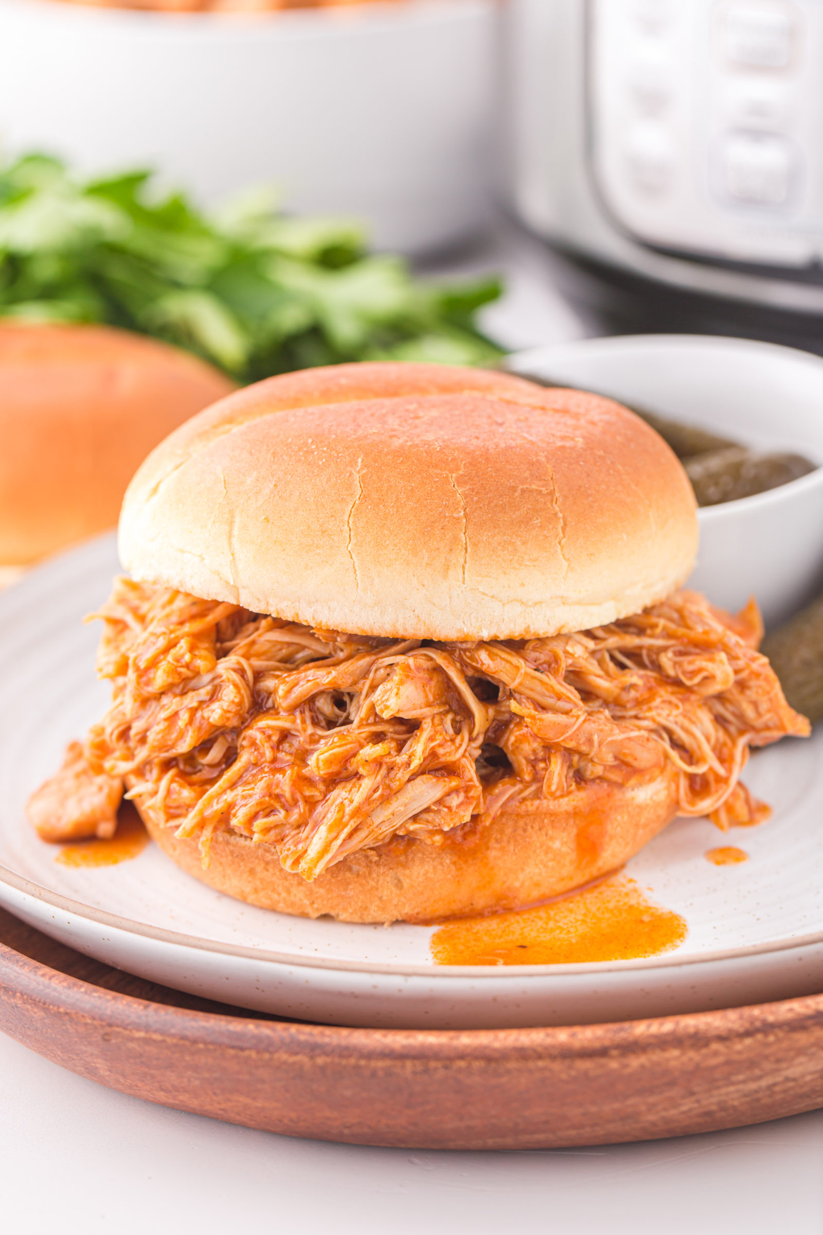 bbq chicken on hamburger buns