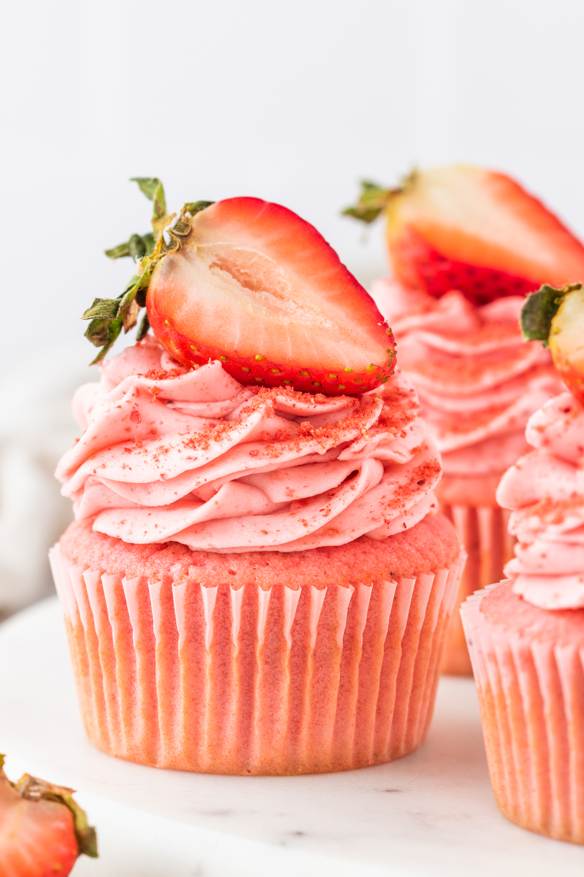 cupcakes on a white surface