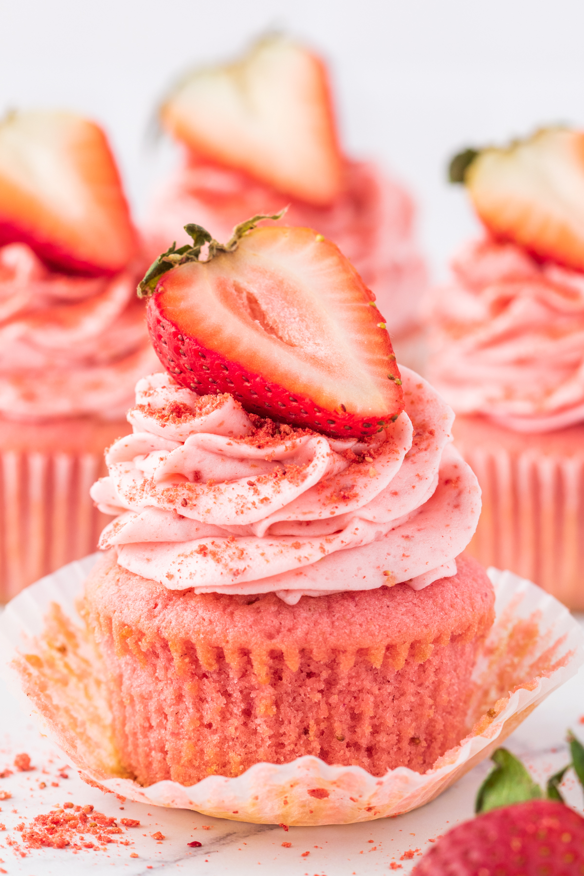 cupcakes on a white surface