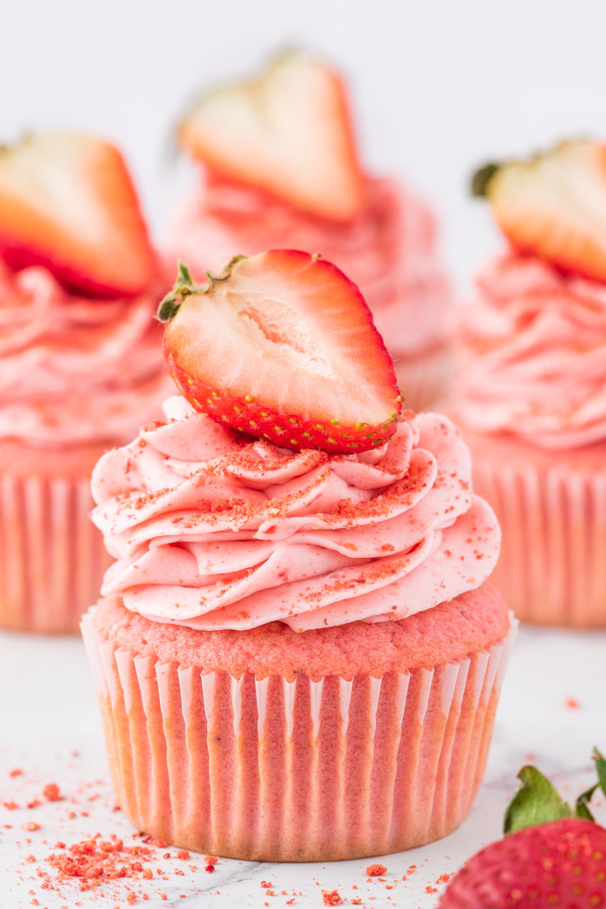 cupcakes on a white surface