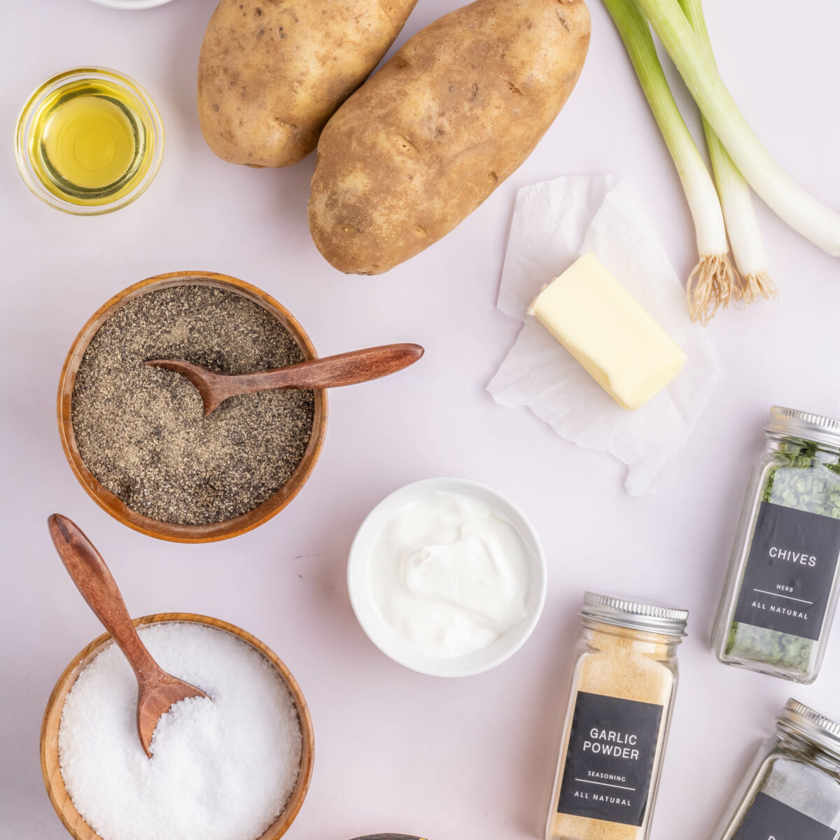 ingredients on a white surface