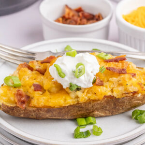 potato on a white plate