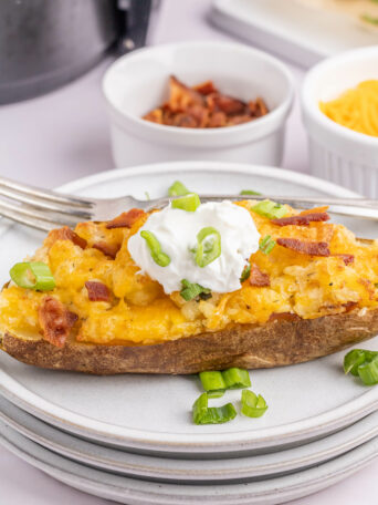 potato on a white plate