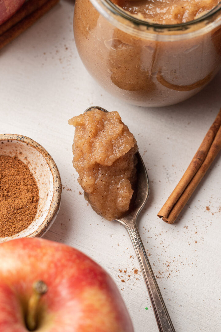 applesauce on a spoon