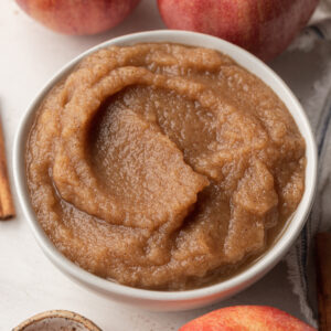 applesauce in a white bowl