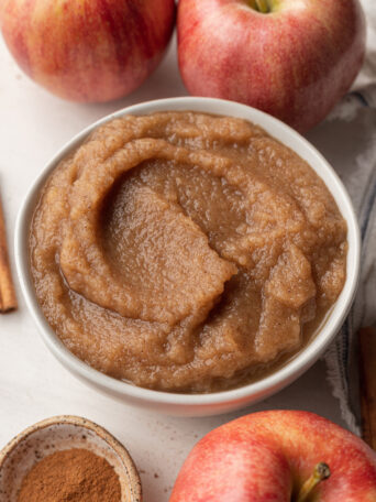 applesauce in a white bowl