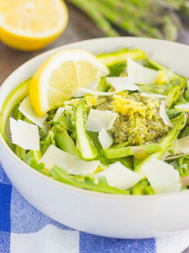 Shaved Asparagus Pesto Salad Story