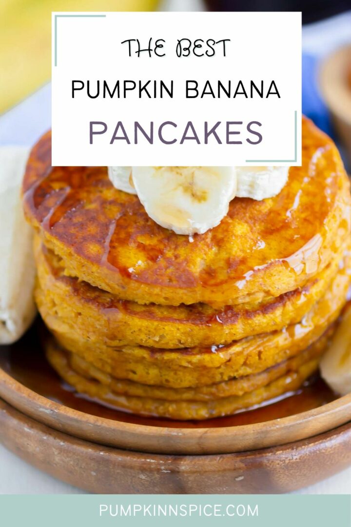 stack of pancakes on a wooden plate