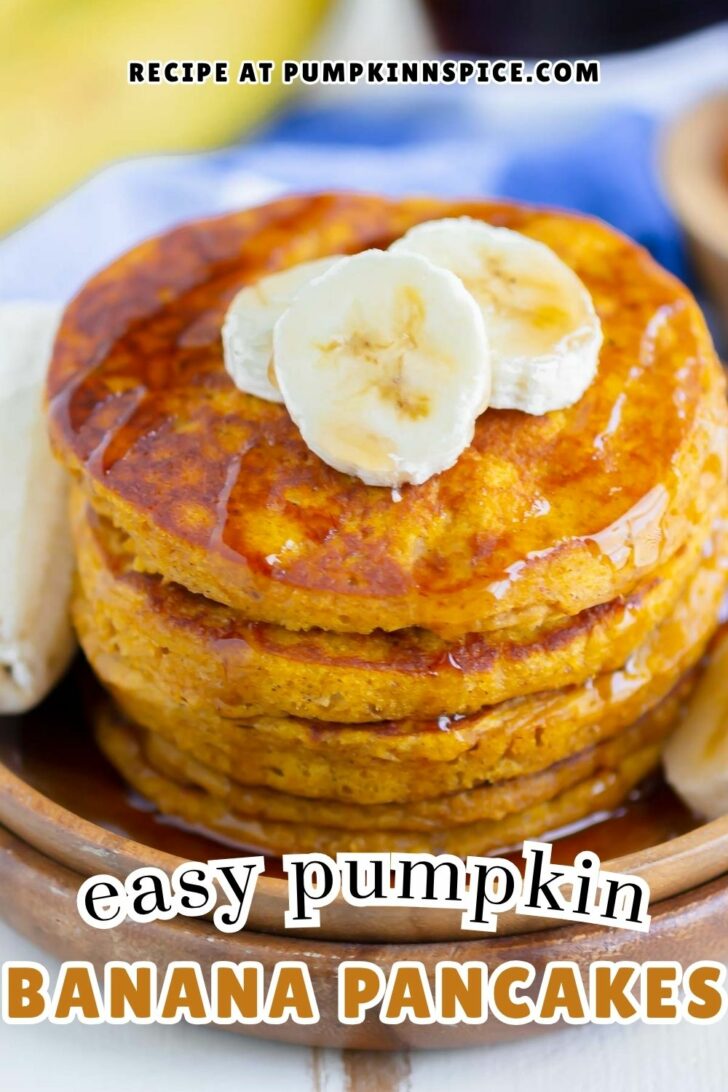 Pinterest pins for pumpkin banana pancakes