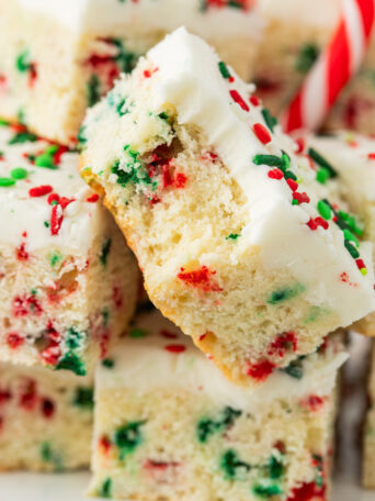 cookie bars stacked on top of each other