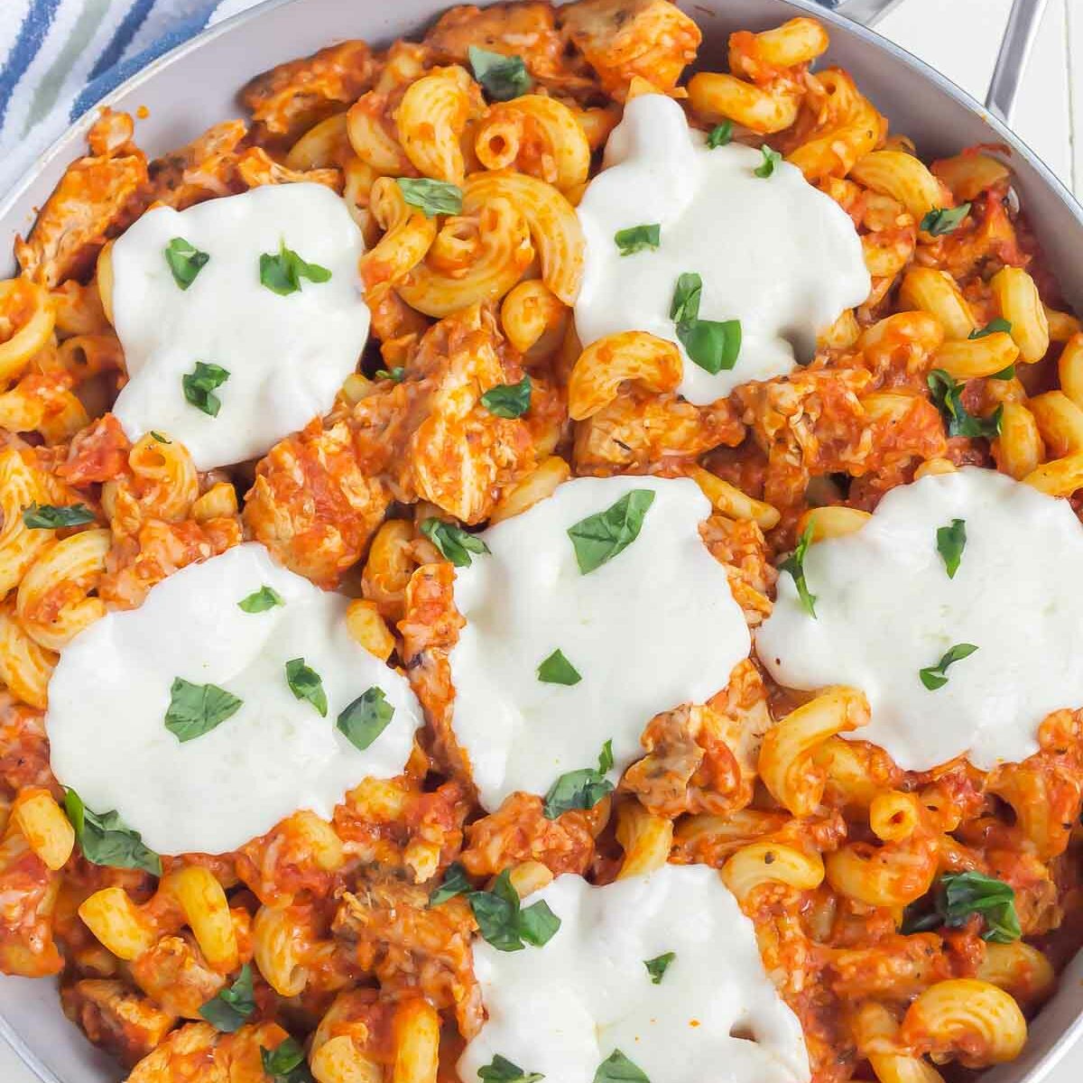 pasta in a skillet