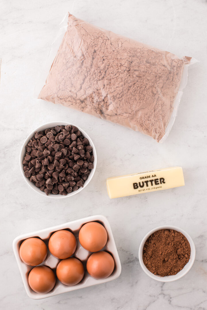 cookie ingredients on a white surface