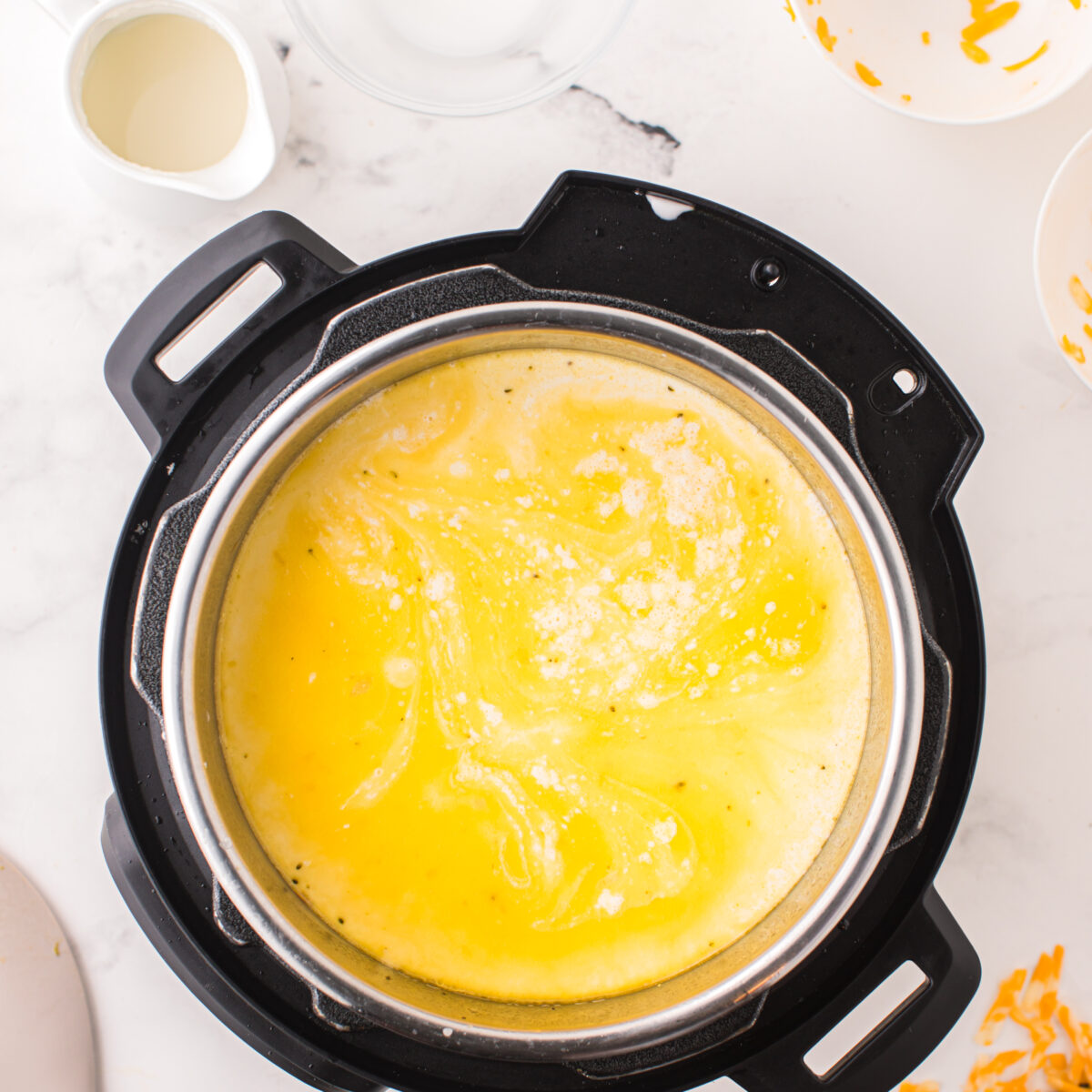 cream added to instant pot