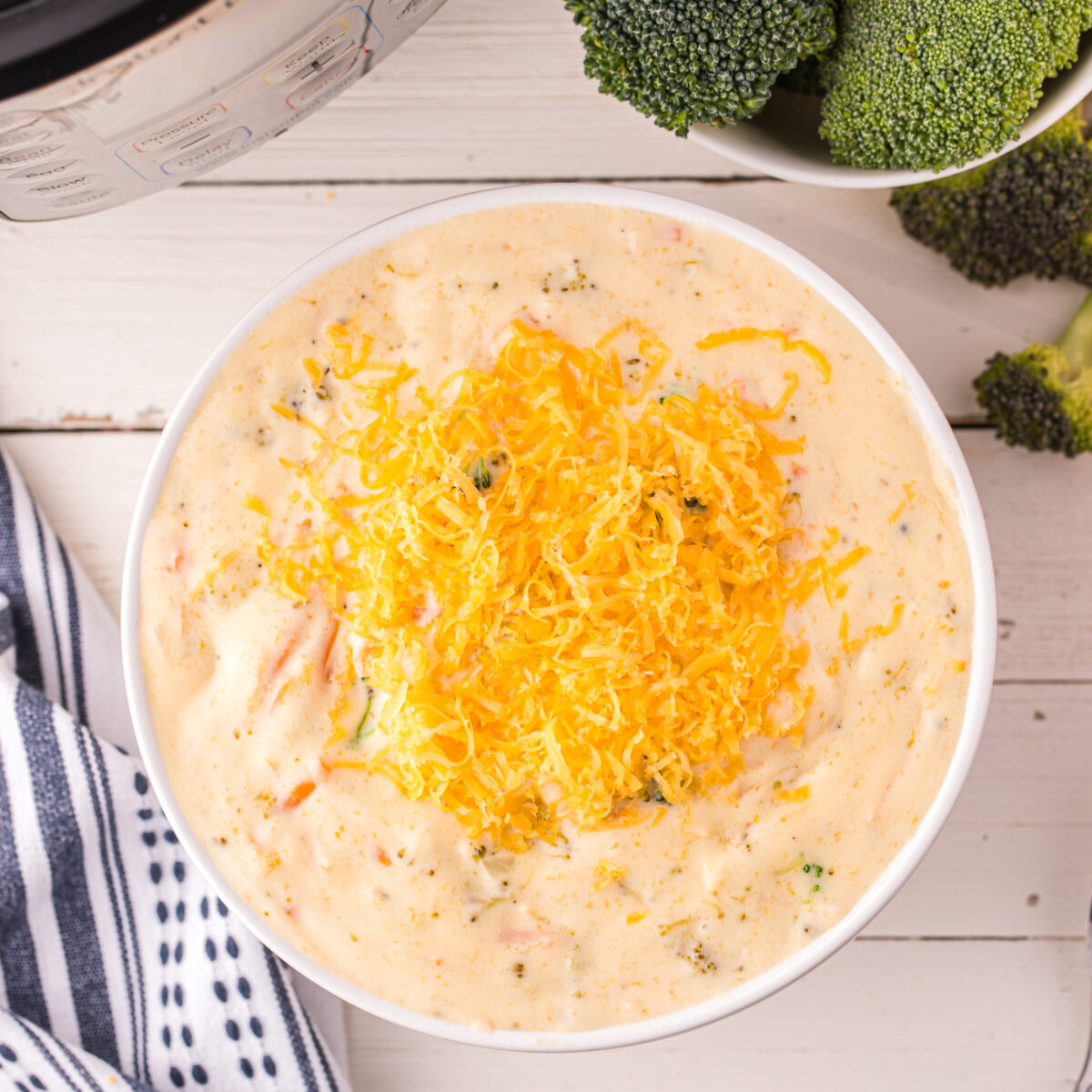 soup in a white bowl