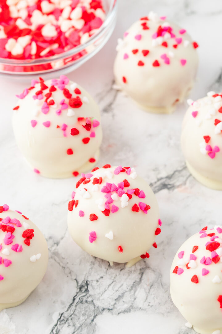 truffles on a white surface