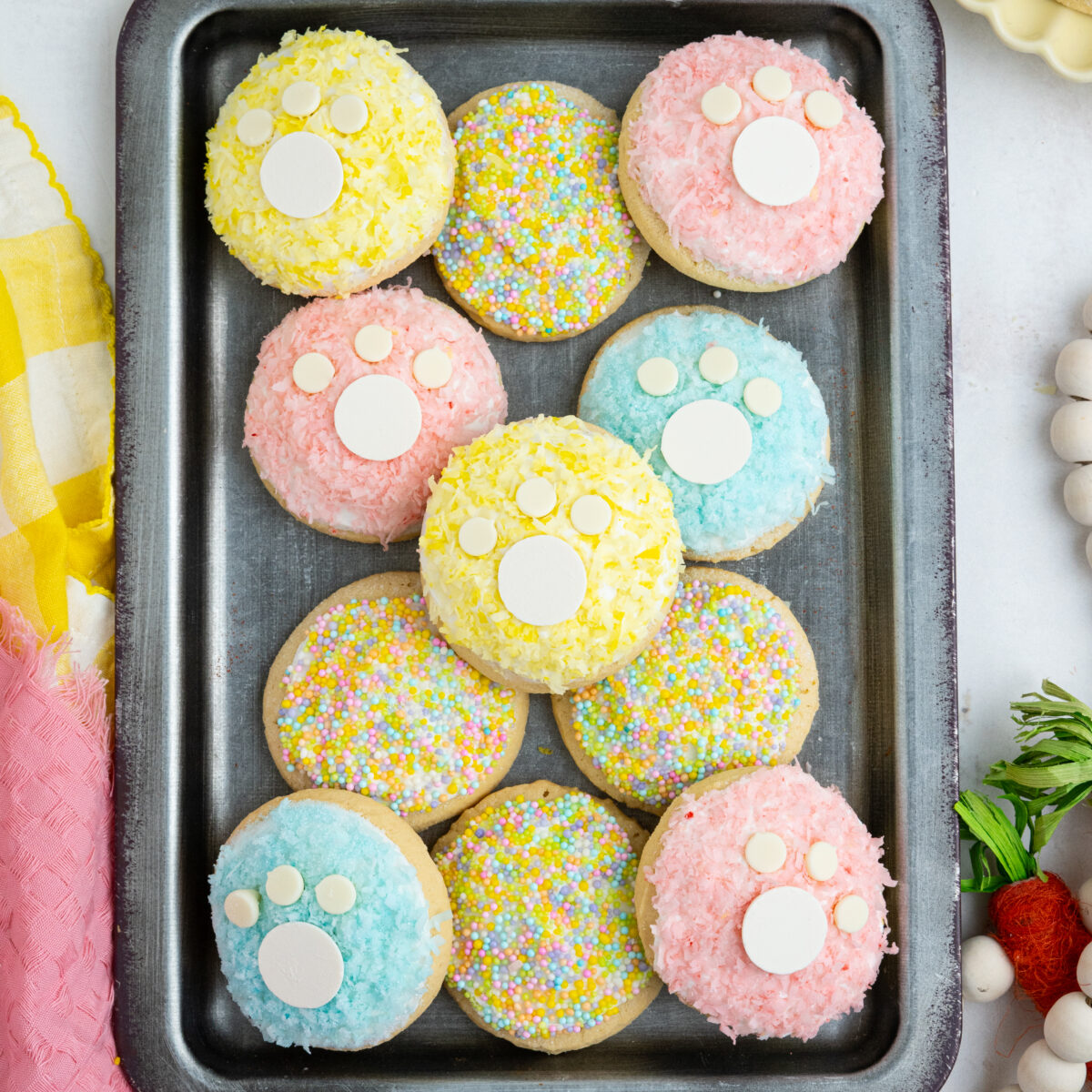 cookies on a dark pan